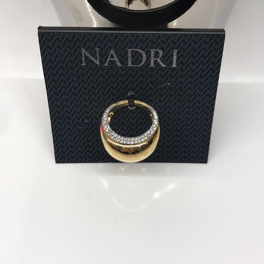 Nadri NEW size 5 Gold & diamond ring